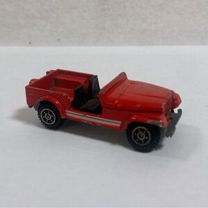 Vintage 1980 Yatming Red Jeep No 1608 Diecast Car Hong Kong Loose